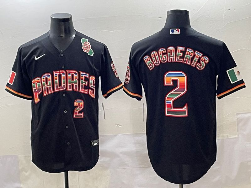 Men 2025 San Diego Padres #2 Bocaerts Black Game Nike MLB Jersey style 3->san diego padres->MLB Jersey